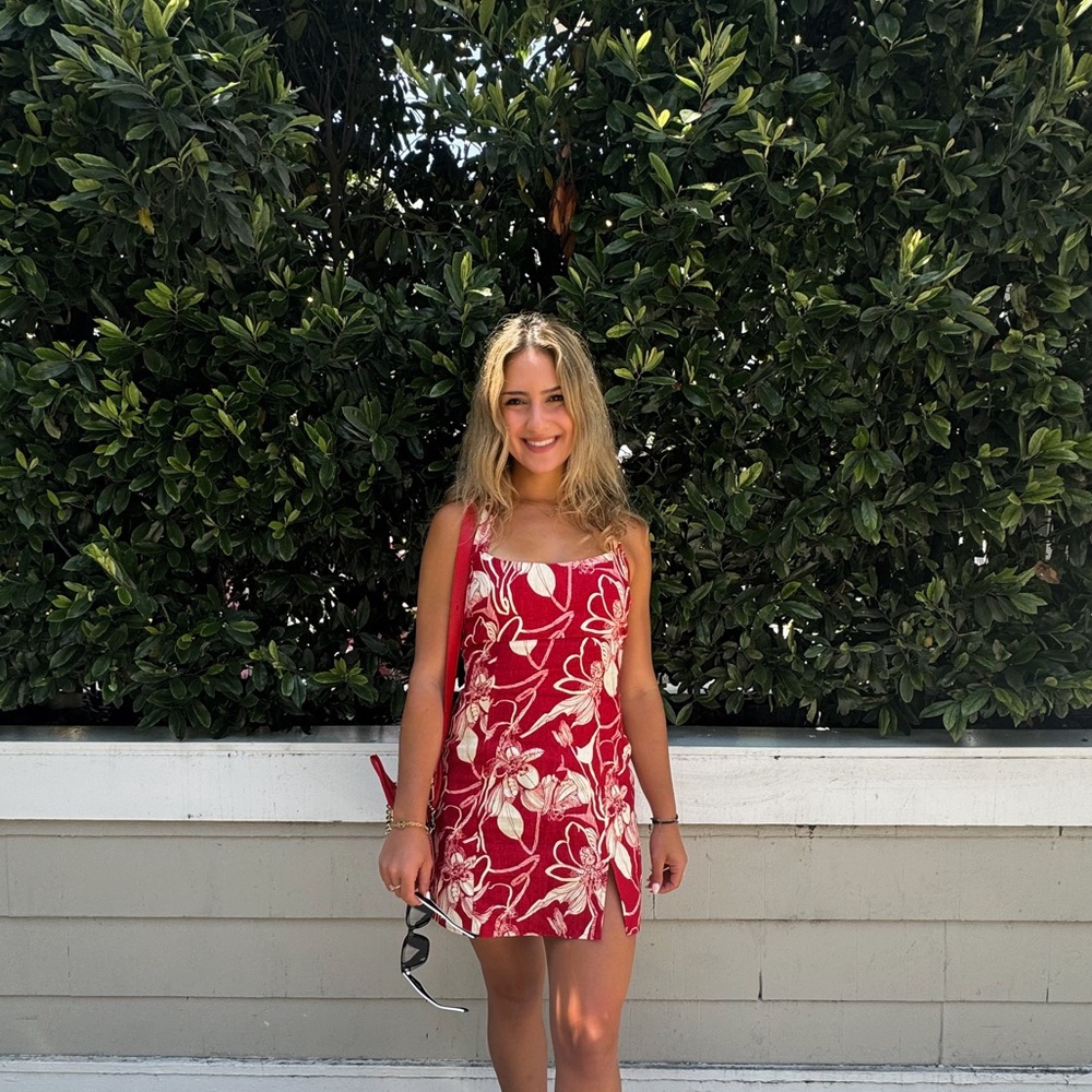 Reformation red dress worn once size 6